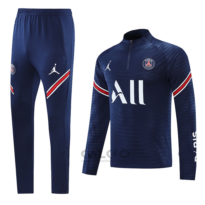 Tuta da Track di Felpa Paris Saint-Germain Jordan 2022-2023 Blu